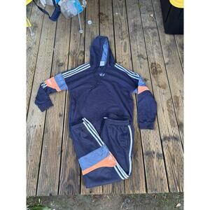 Adidas Trefoil Sweat Suit Size MEDIUM Blue